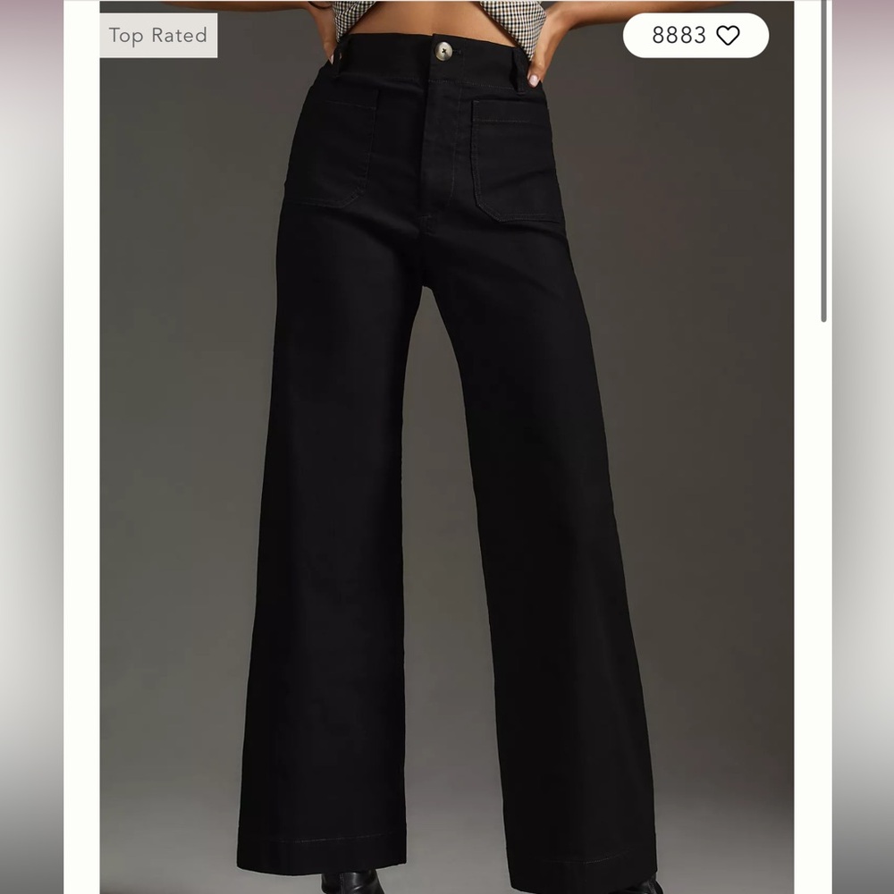 NWT Anthropologie Colette Full-length wide leg pants by maeve